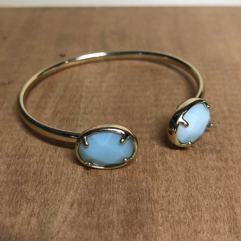 Amazonite Stone Bracelet Cuff - image 1